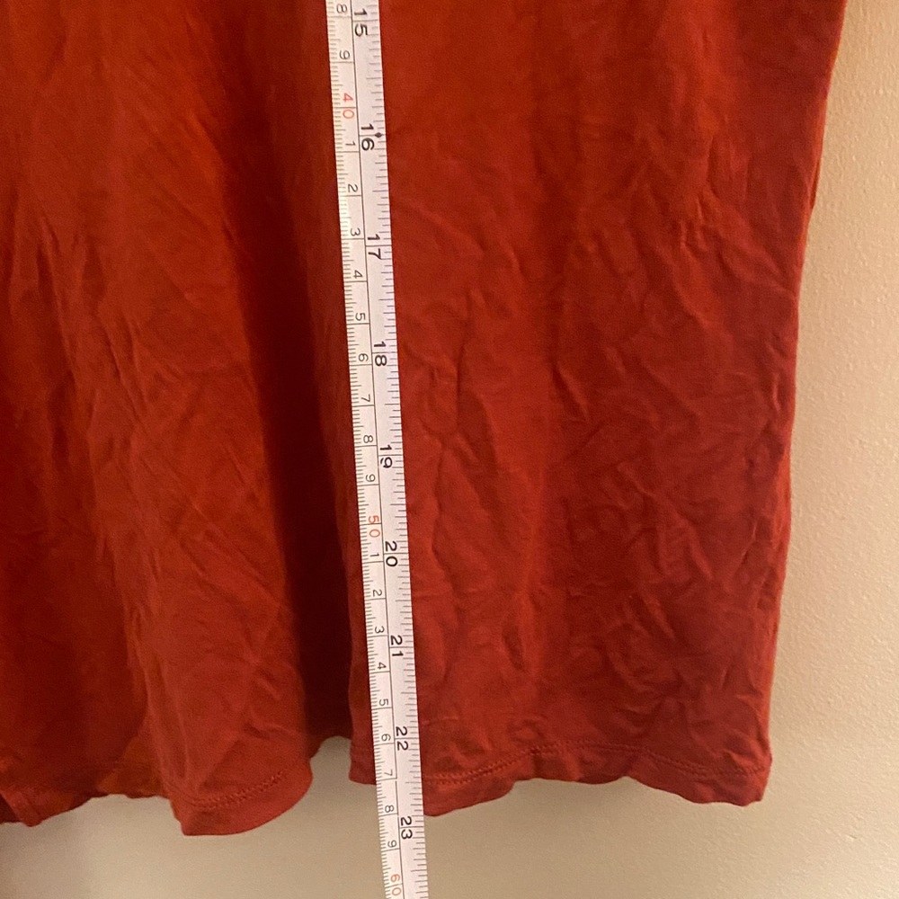 Free People Women's Deep Orange V-Neck Long Sleeve Top - Picture 5 of 7